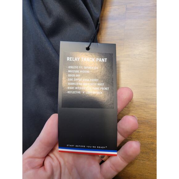 NEW Fourlaps x Peloton Men’s XL Black Relay Track Pants Minimalist Athletic - Picture 13 of 13